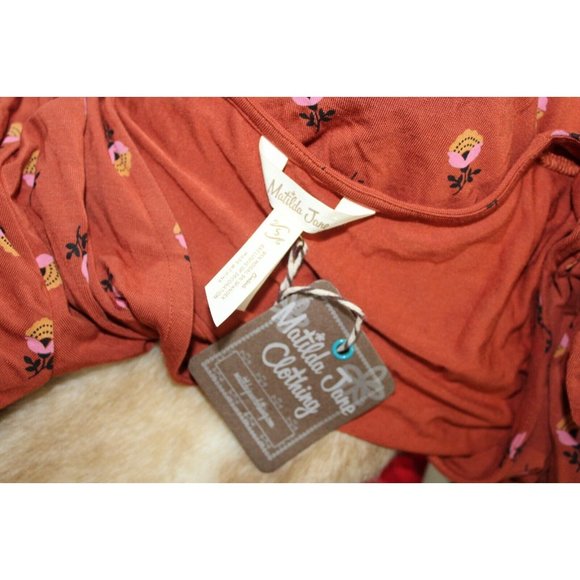 Matilda Jane Womens Brown Floral Isn't It Lovely Faux Wrap Dress S NWT - Picture 6 of 6